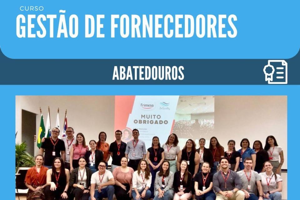 Imagem CURSO GESTÃO DE FORNECEDORES 